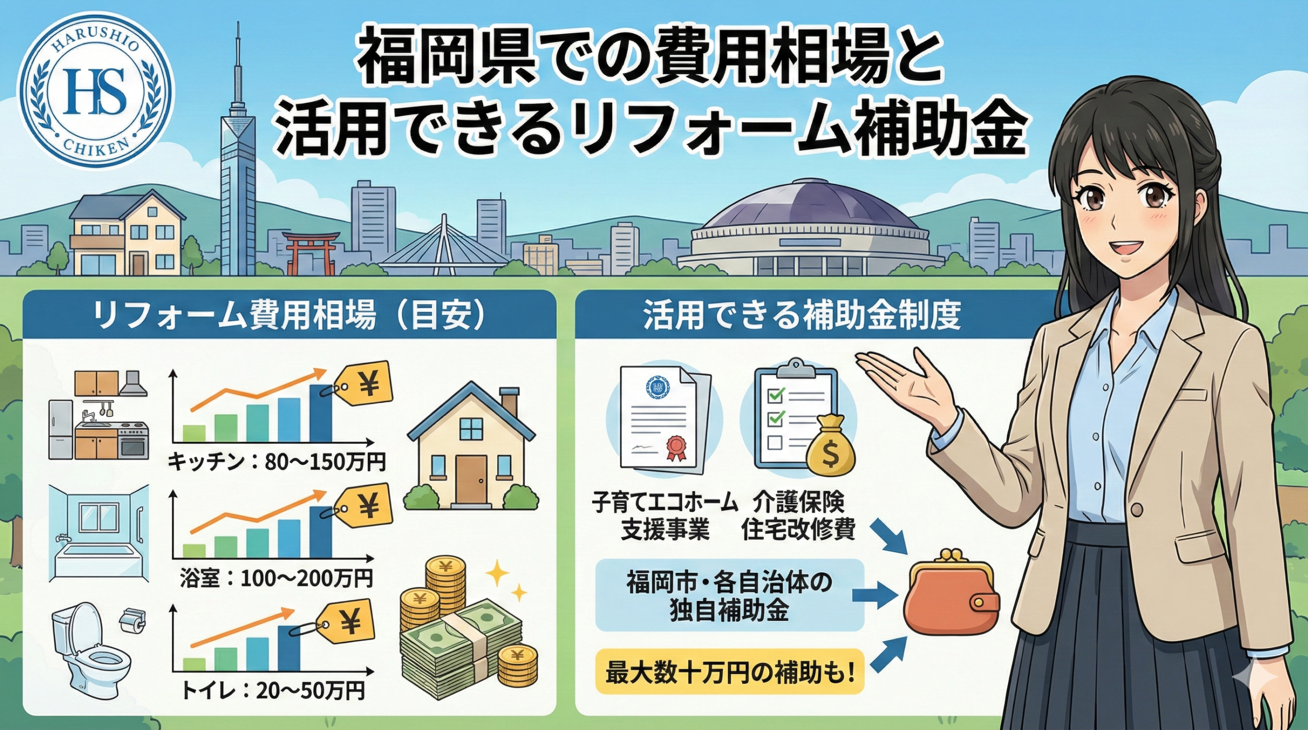 福岡県での費用相場と活用できるリフォーム補助金