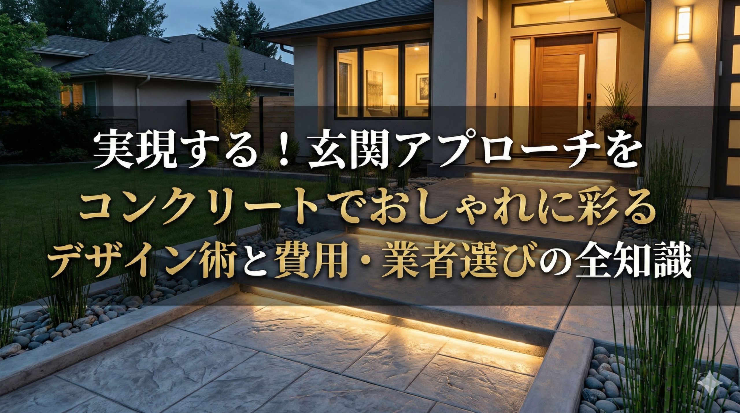 【福岡版】実現する！玄関アプローチをコンクリートでおしゃれに彩るデザイン術と費用・業者選びの全知識