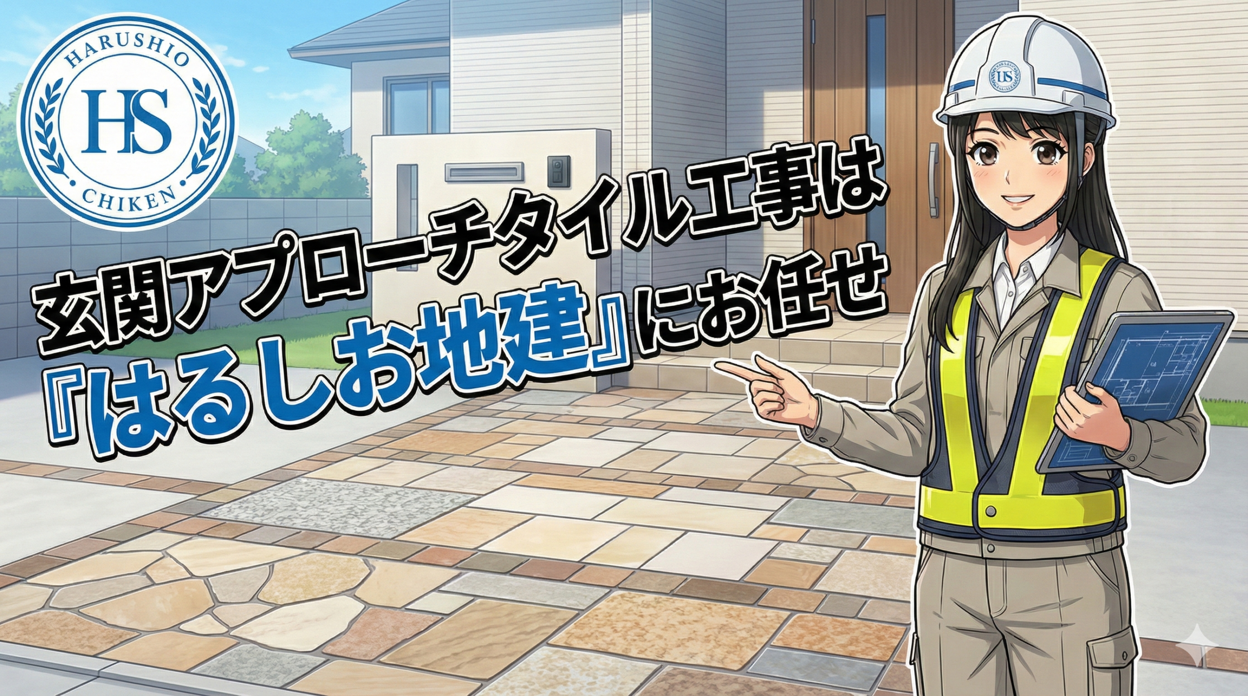 福岡での玄関アプローチタイル工事は「はるしお地建」にお任せ