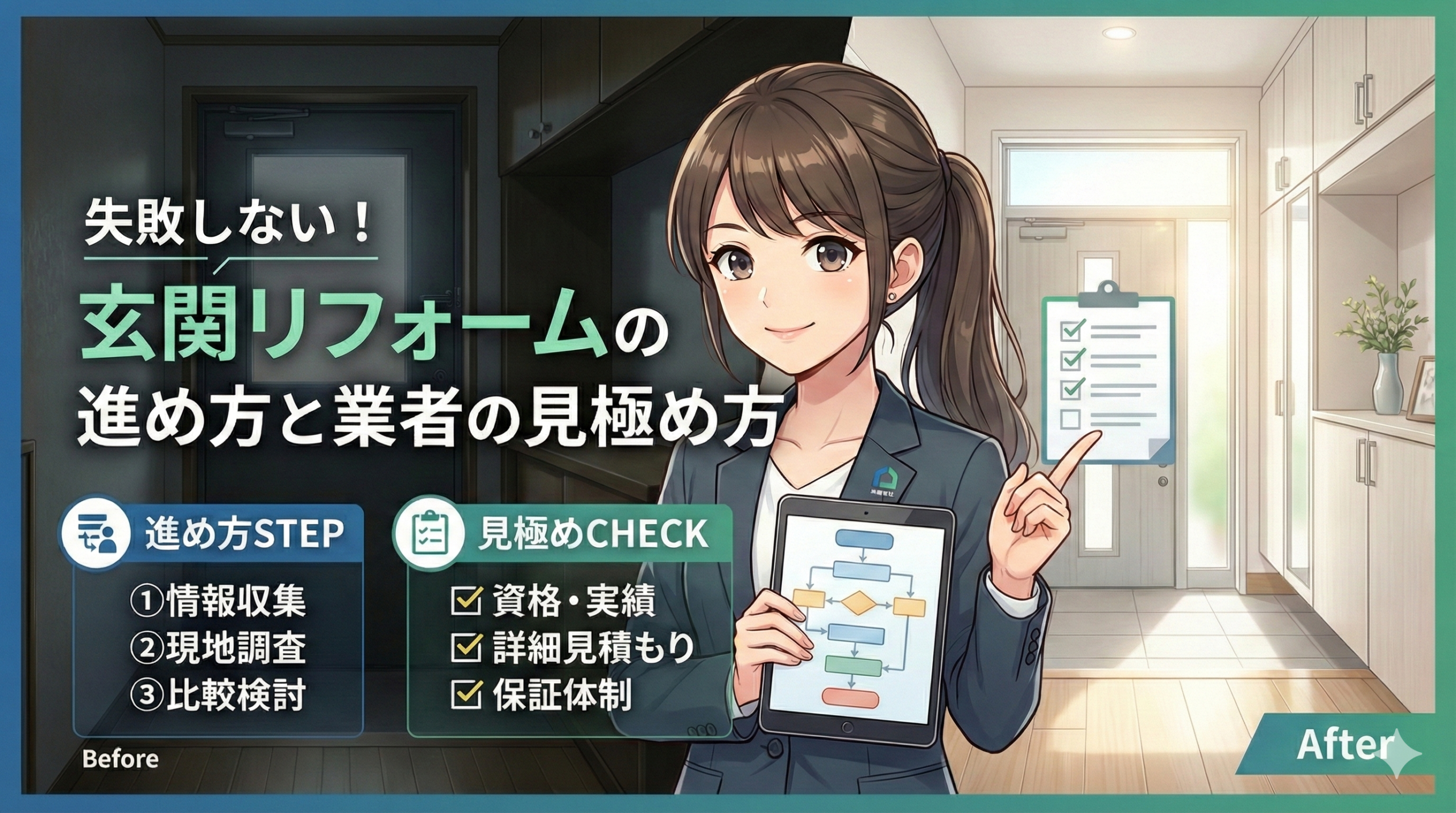失敗しない玄関リフォームの進め方と業者の見極め方