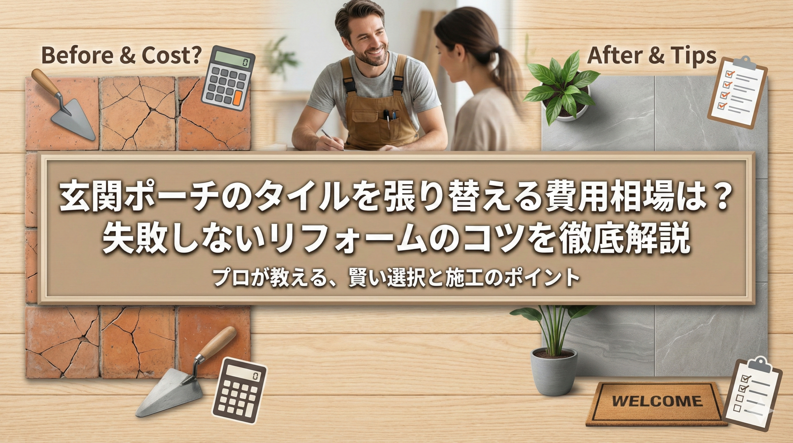 【福岡版】玄関ポーチのタイルを張り替える費用相場は？失敗しないリフォームのコツを徹底解説