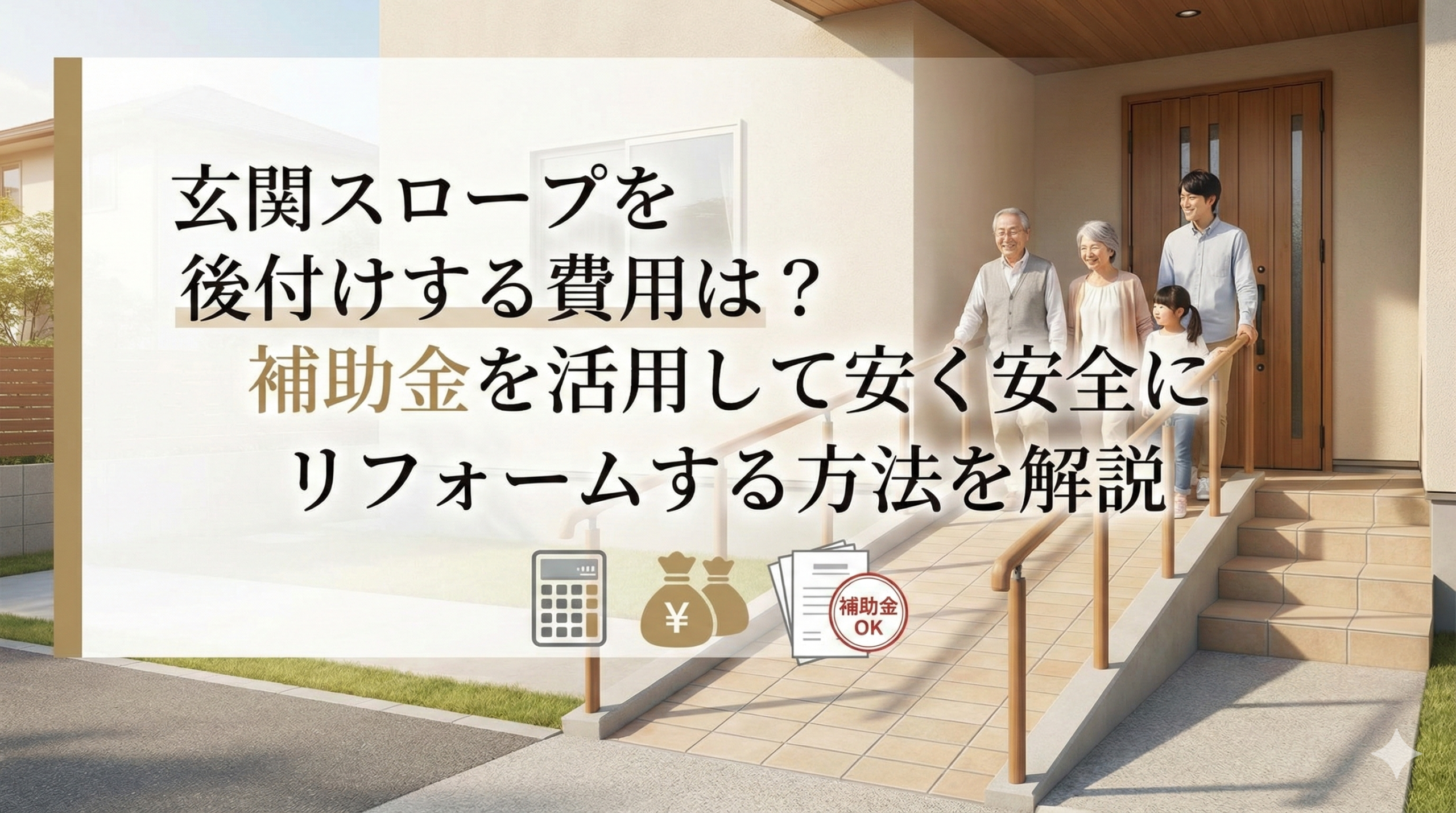 【福岡版】玄関スロープを後付けする費用は？補助金を活用して安く安全にリフォームする方法を解説