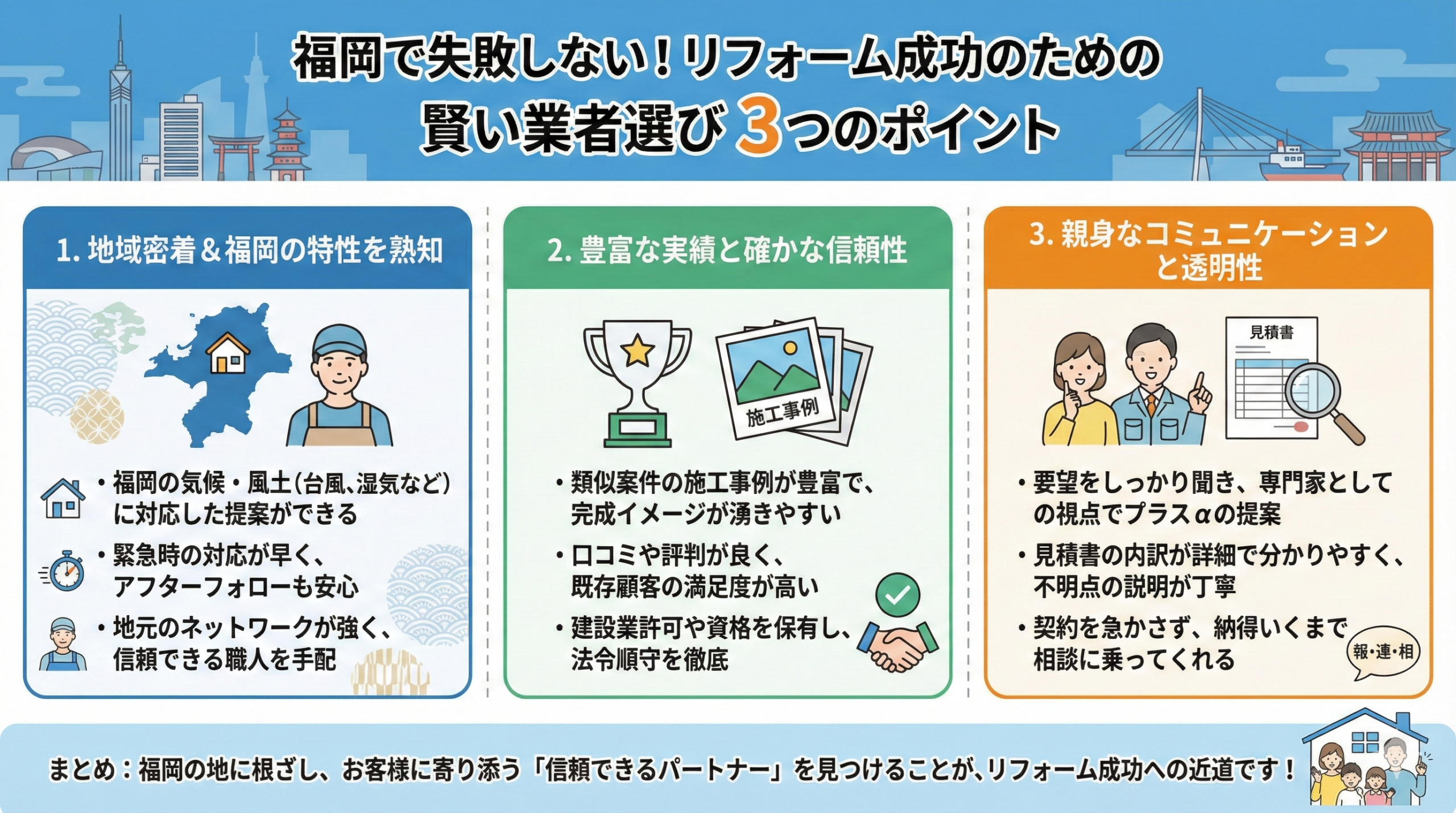 福岡でのリフォームを成功させるための業者選び