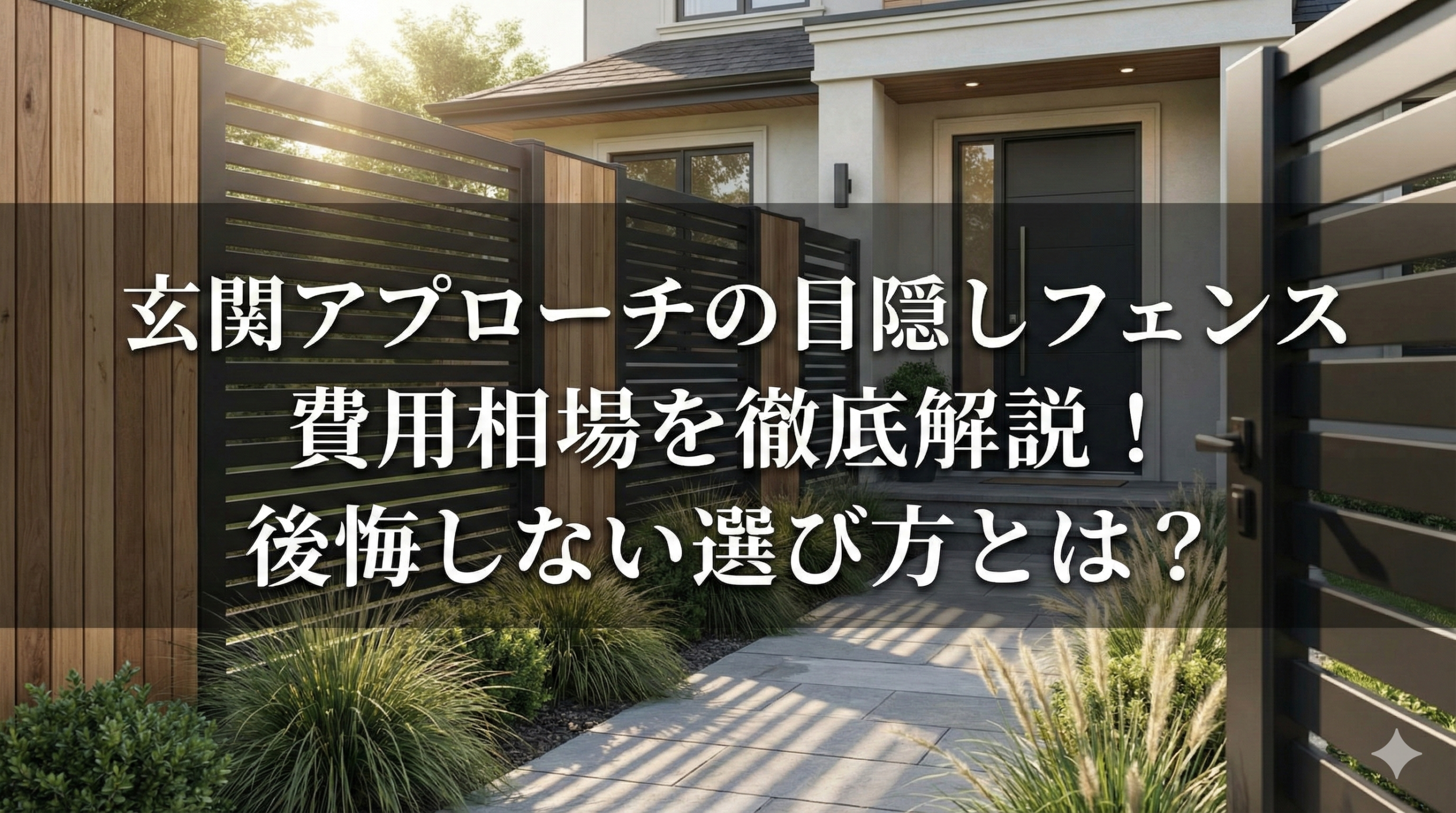 【福岡版】玄関アプローチの目隠しフェンス費用相場を徹底解説！後悔しない選び方とは？