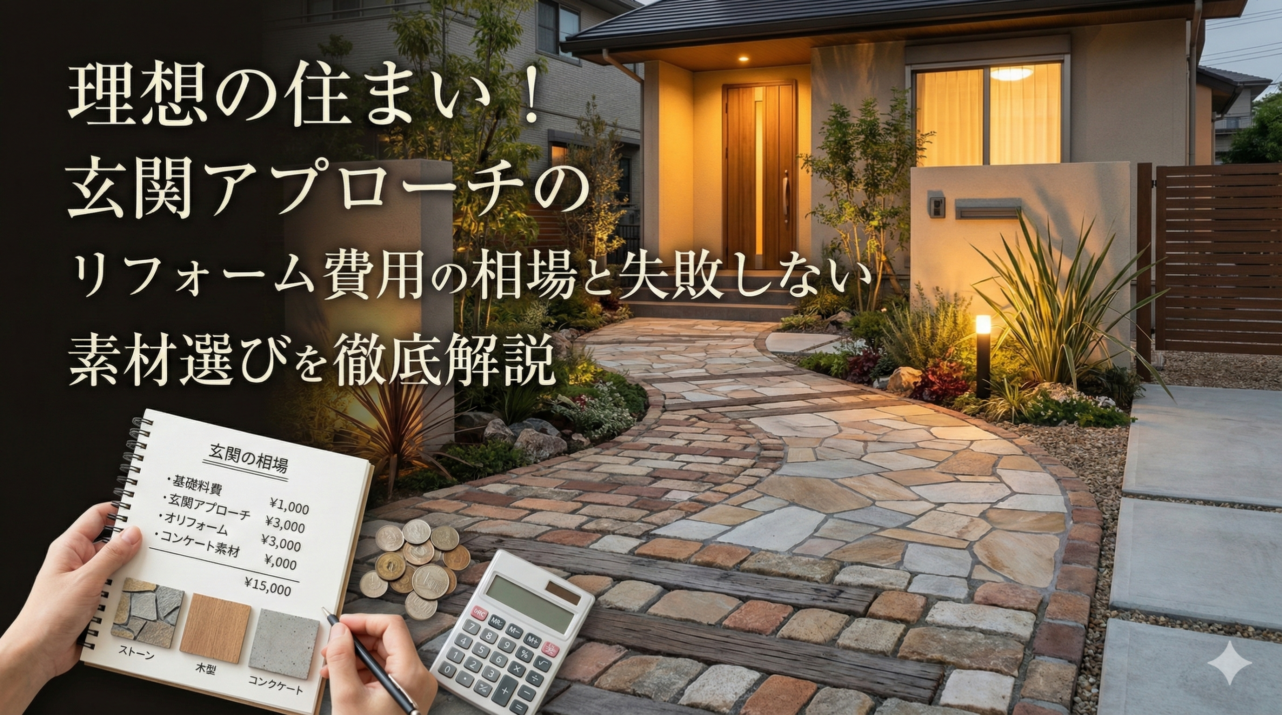 【福岡版】理想の住まい！玄関アプローチのリフォーム費用の相場と失敗しない素材選びを徹底解説