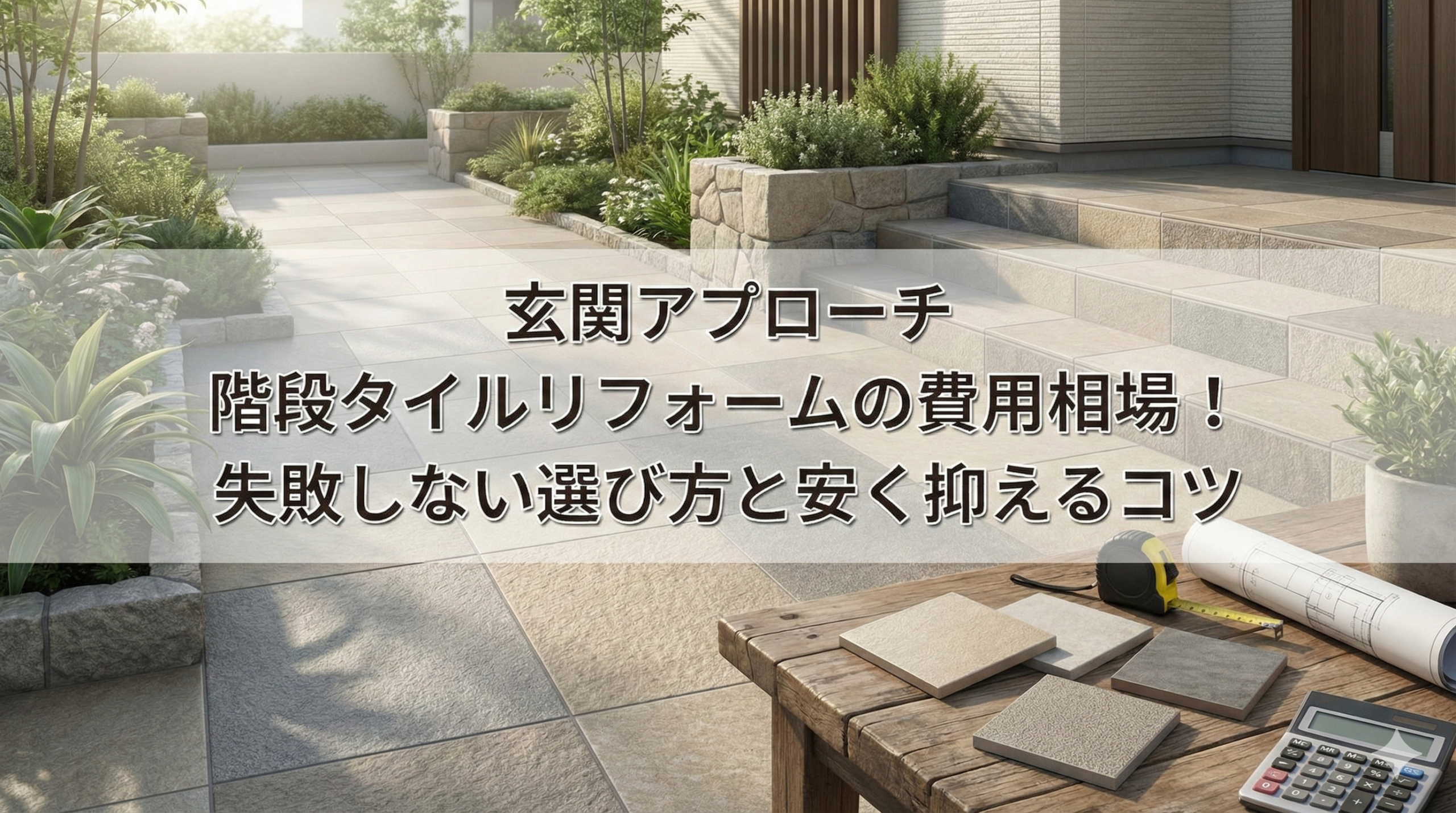 【福岡版】玄関アプローチ階段タイルリフォームの費用相場！失敗しない選び方と安く抑えるコツ