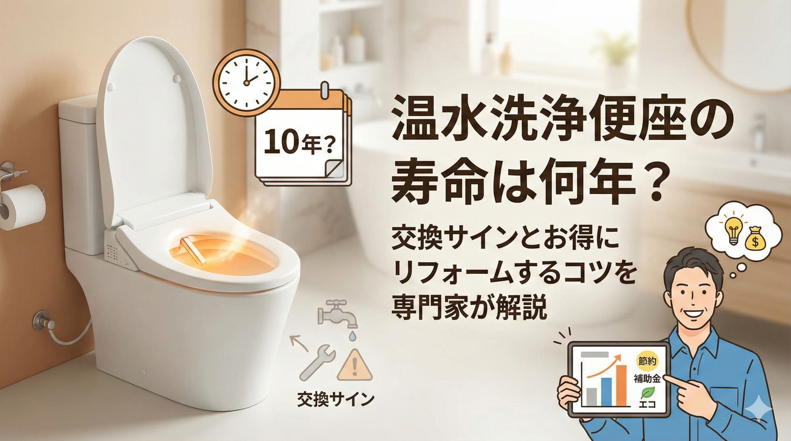 【福岡市】温水洗浄便座の寿命は何年？交換サインとお得にリフォームするコツを専門家が解説