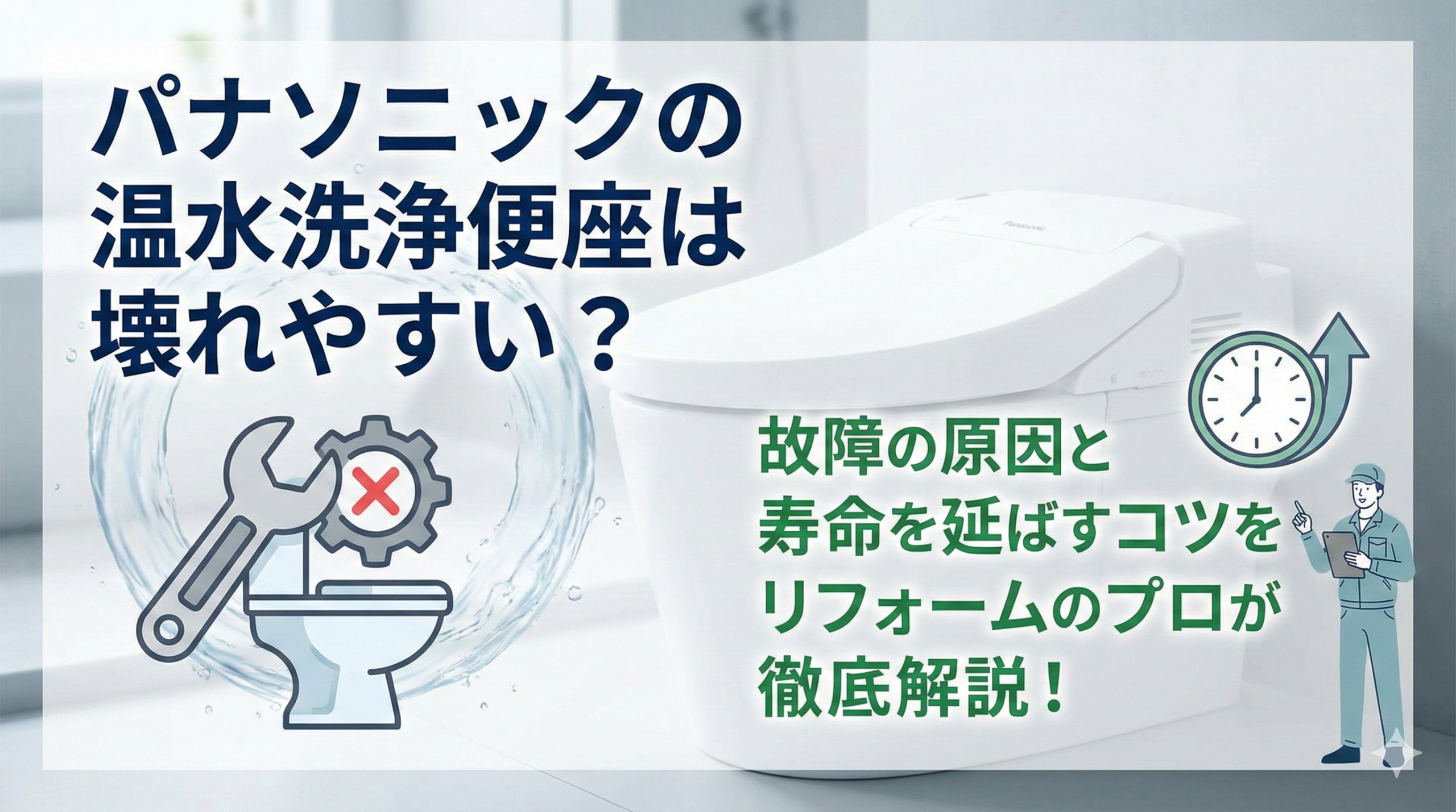 【福岡市】パナソニックの温水洗浄便座は壊れやすい？故障の原因と寿命を延ばすコツをリフォームのプロが徹底解説！