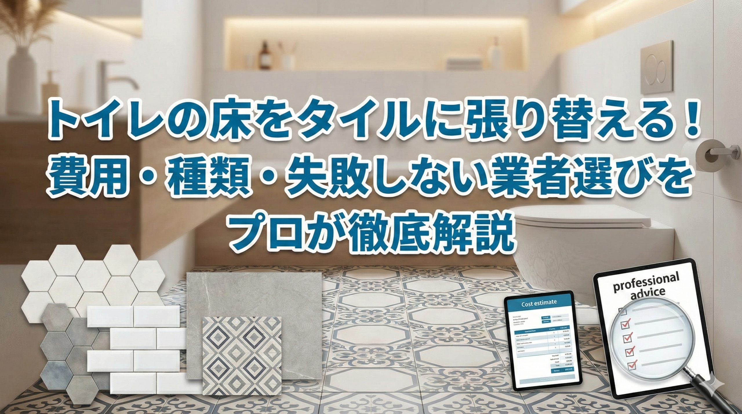 【福岡市】トイレの床をタイルに張り替える！費用・種類・失敗しない業者選びをプロが徹底解説