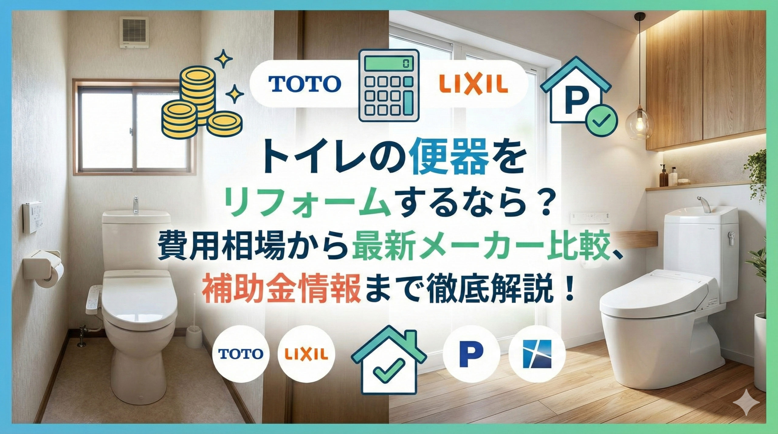 【福岡版】トイレの便器をリフォームするなら？費用相場から最新メーカー比較、補助金情報まで徹底解説！