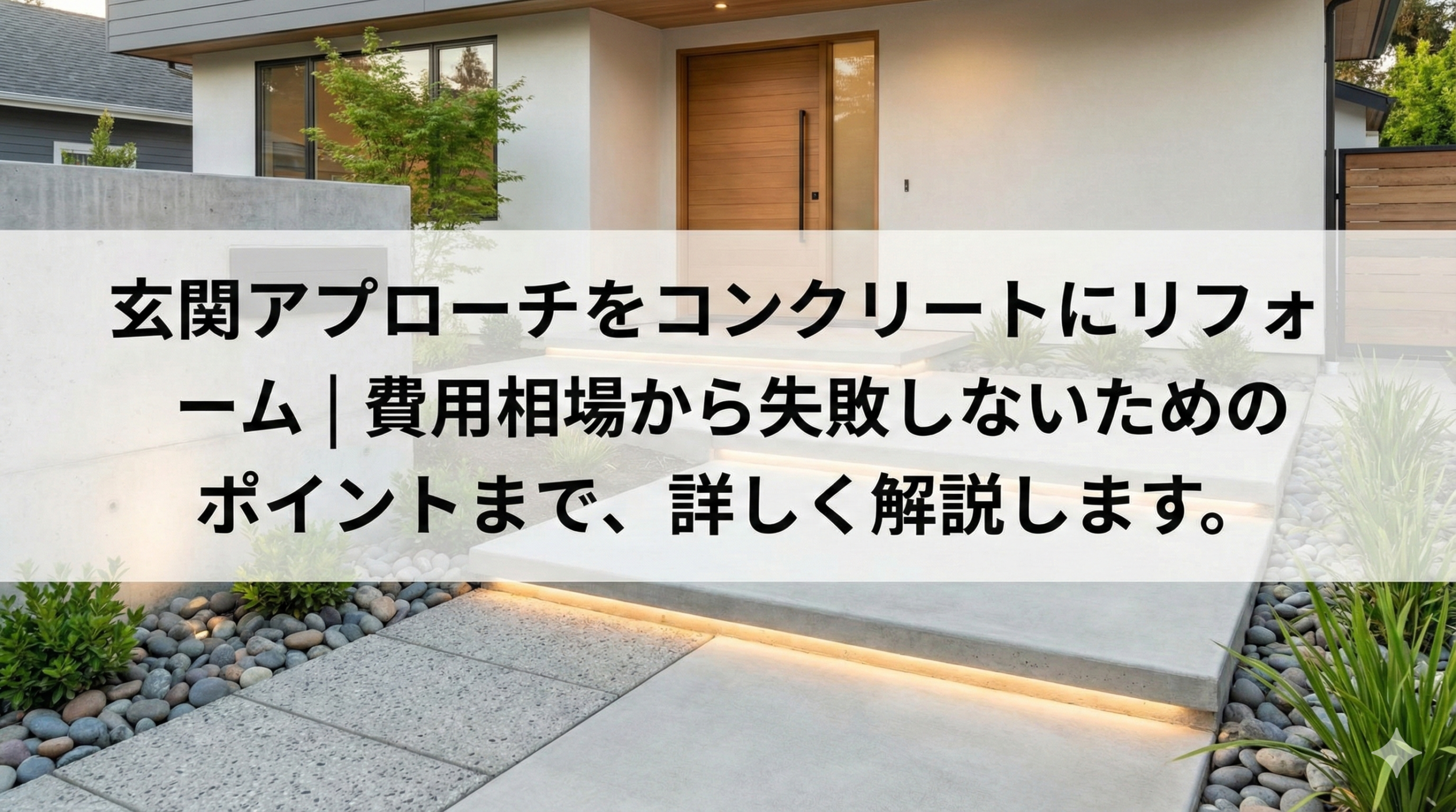 【福岡版】玄関アプローチをコンクリートにリフォーム|費用相場から失敗しないためのポイントまで、詳しく解説します。