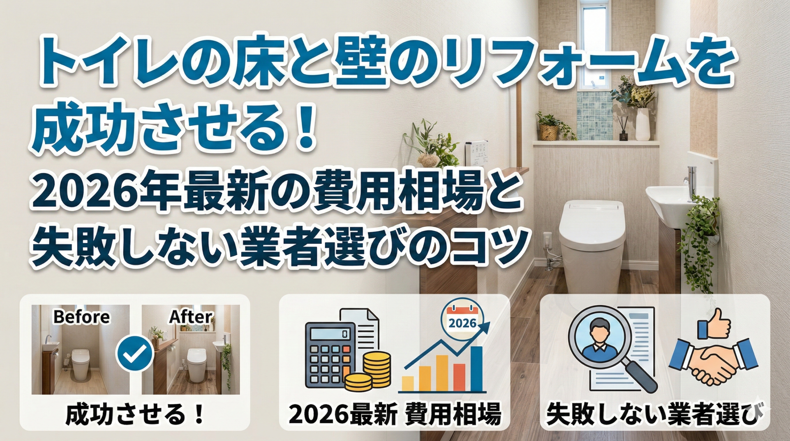 【福岡市】トイレの床と壁のリフォームを成功させる！2026年最新の費用相場と失敗しない業者選びのコツ