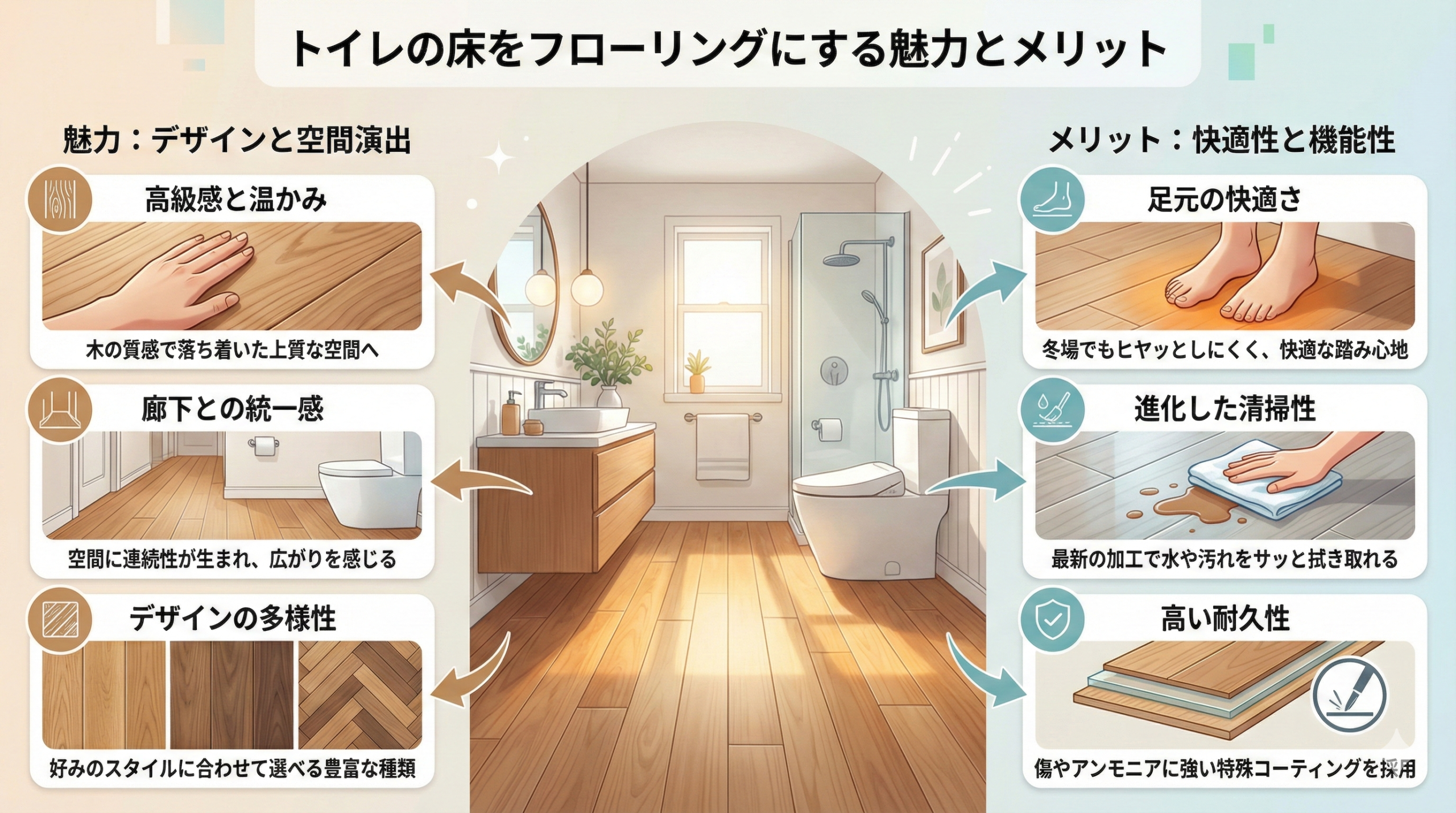 トイレの床の張り替えでフローリングを選ぶ魅力とメリット