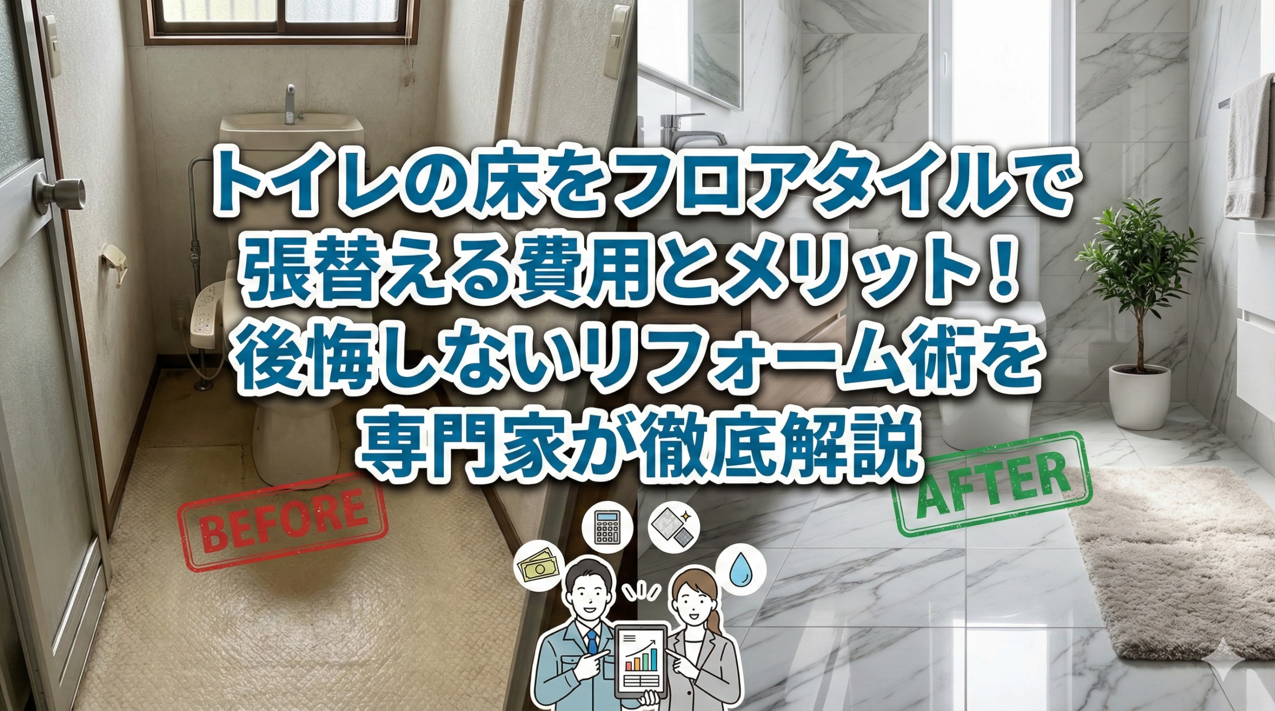 【福岡市】トイレの床をフロアタイルで張替える費用とメリット！後悔しないリフォーム術を専門家が徹底解説