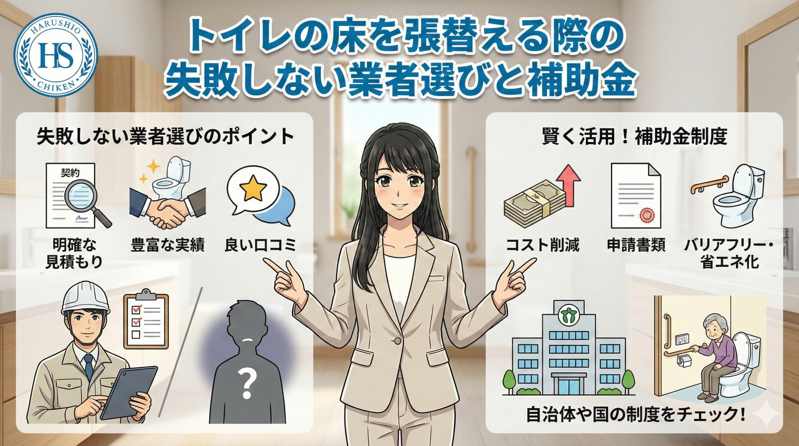 福岡でトイレの床を張替える際の失敗しない業者選びと補助金