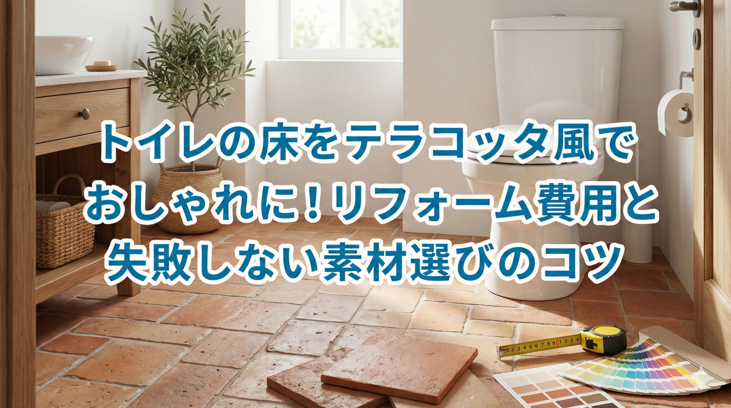 【福岡市】トイレの床をテラコッタ風でおしゃれに！リフォーム費用と失敗しない素材選びのコツ