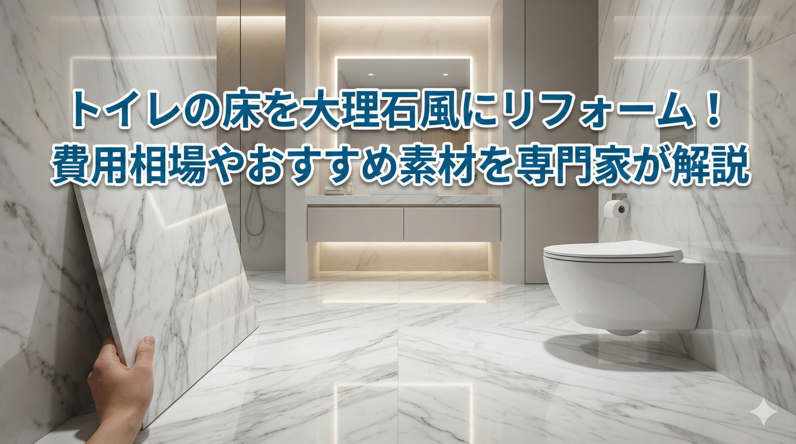 【福岡市】トイレの床を大理石風にリフォーム！費用相場やおすすめ素材を専門家が解説