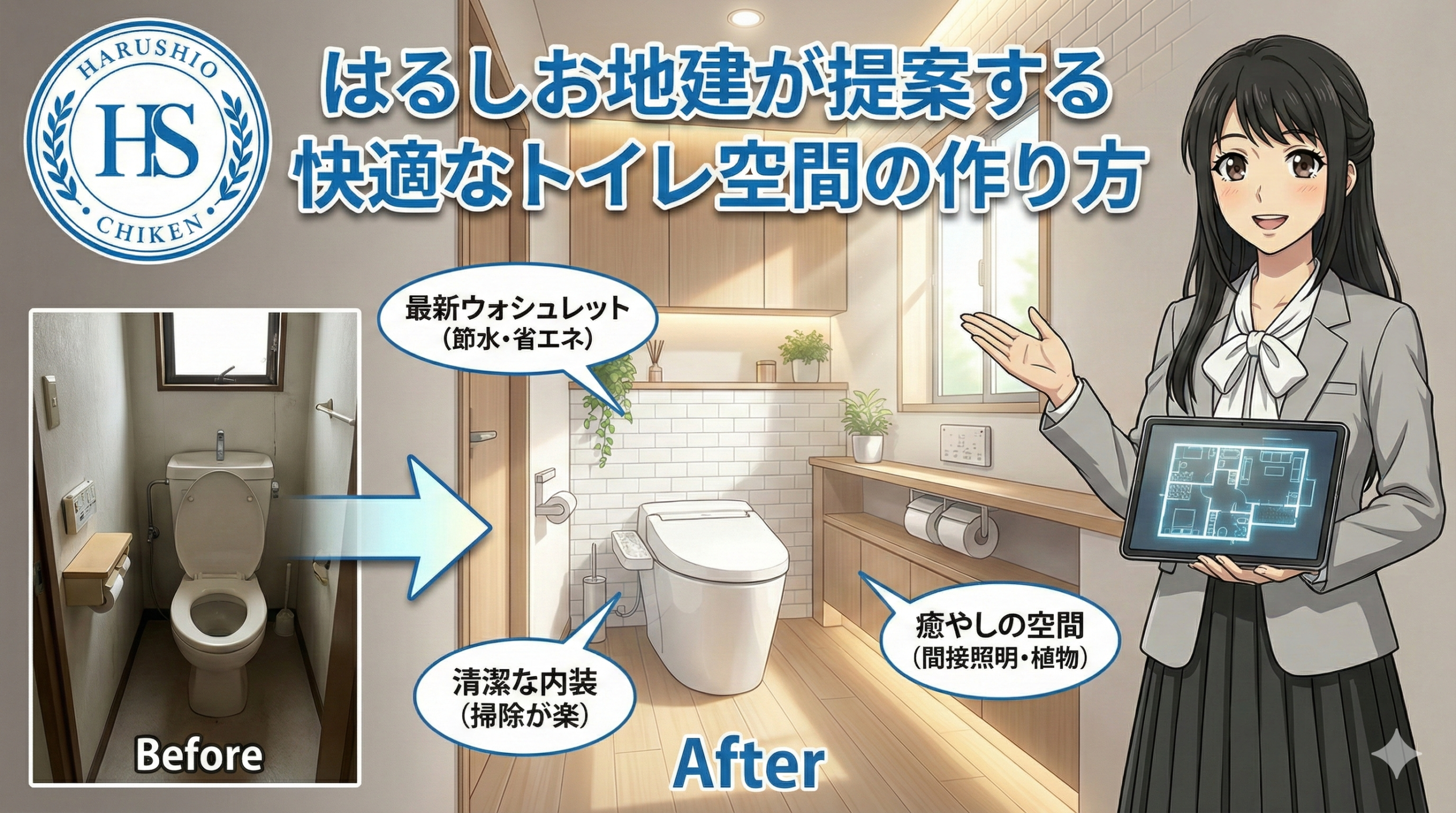 はるしお地建が提案する快適なトイレ空間の作り方