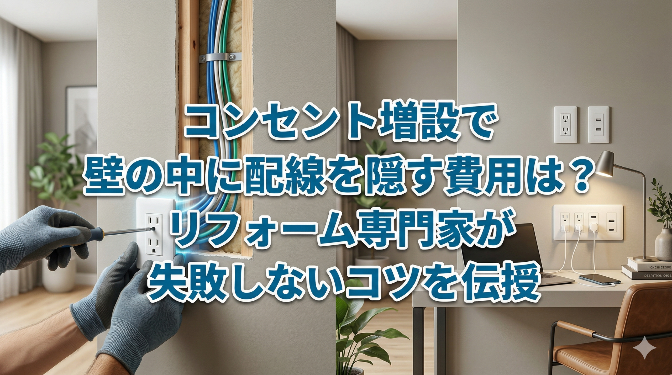 【福岡市】コンセント増設で壁の中に配線を隠す費用は？リフォーム専門家が失敗しないコツを伝授