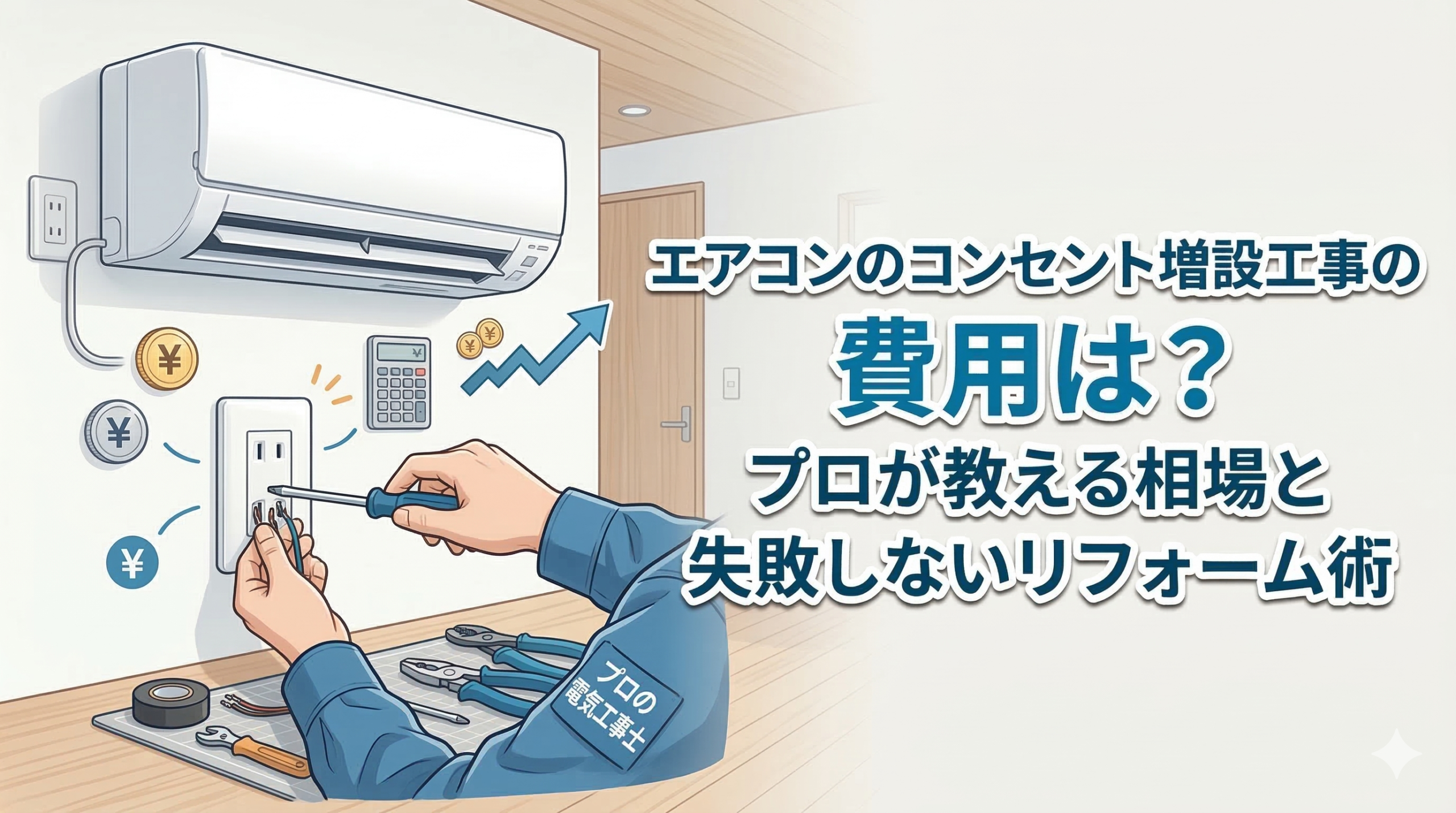 【福岡市】エアコンのコンセント増設工事の費用は？プロが教える相場と失敗しないリフォーム術