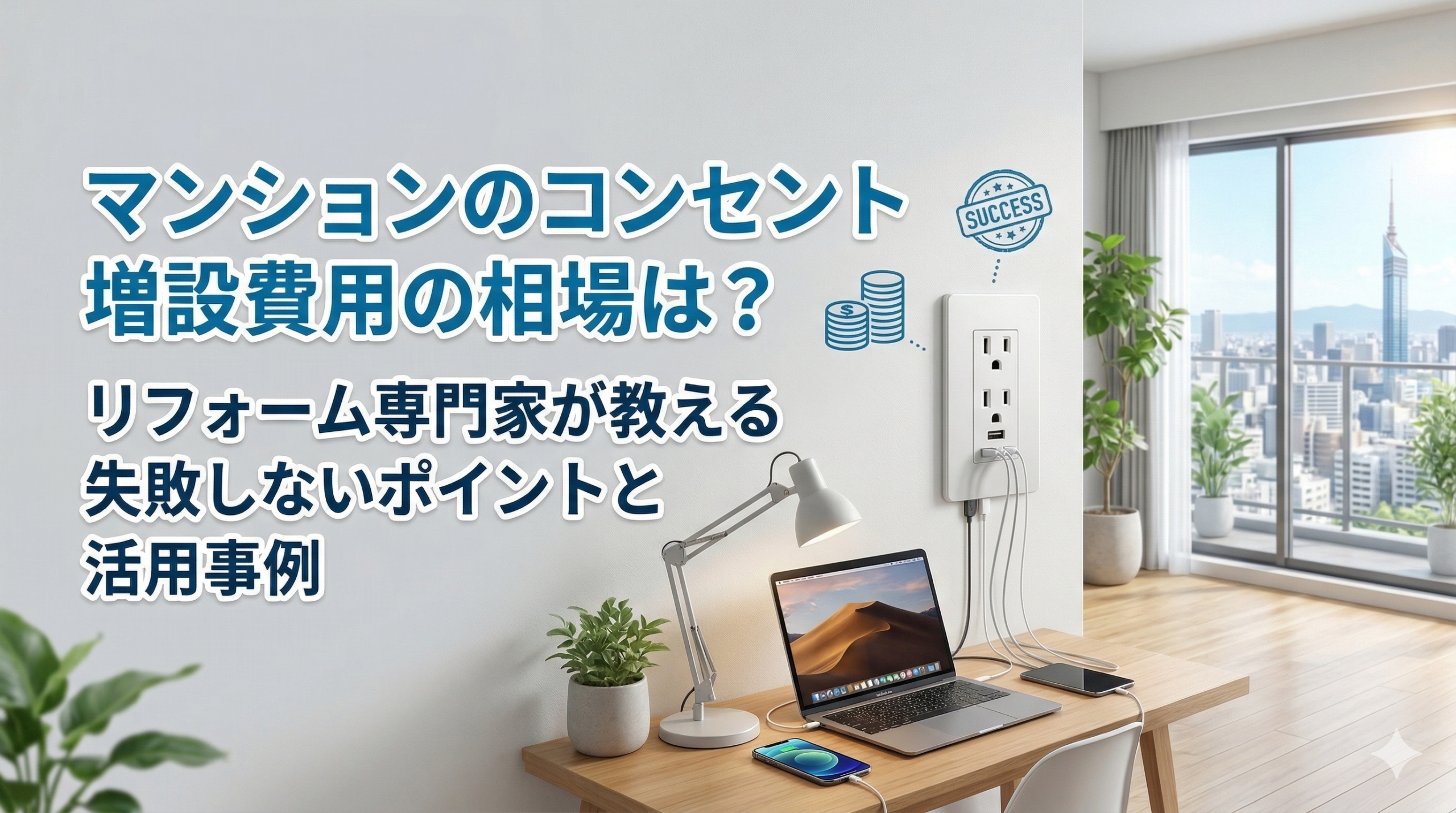 【福岡市】マンションのコンセント増設費用の相場は？リフォーム専門家が教える失敗しないポイントと活用事例