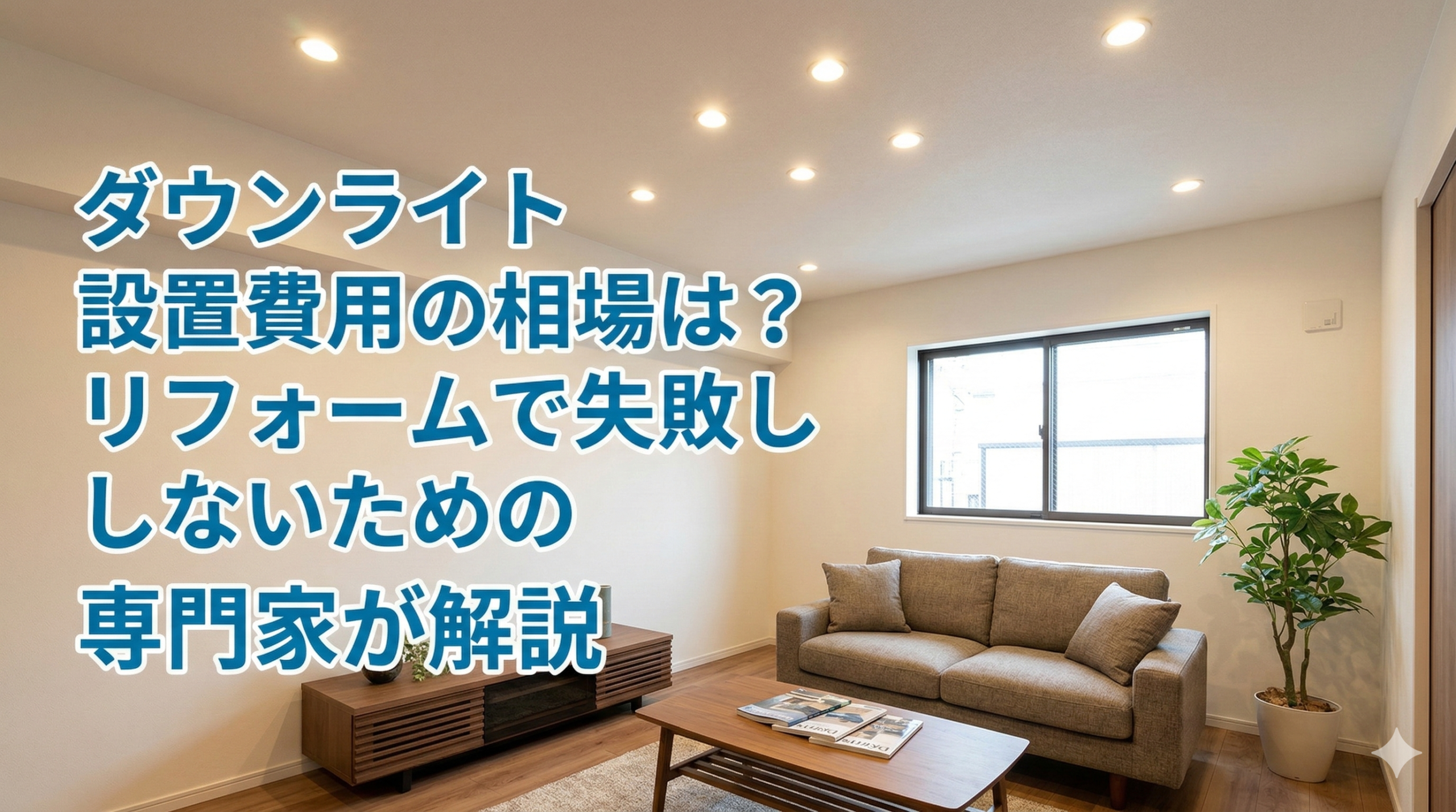 【福岡市】ダウンライト設置費用の相場は？リフォームで失敗しないための全知識を専門家が解説