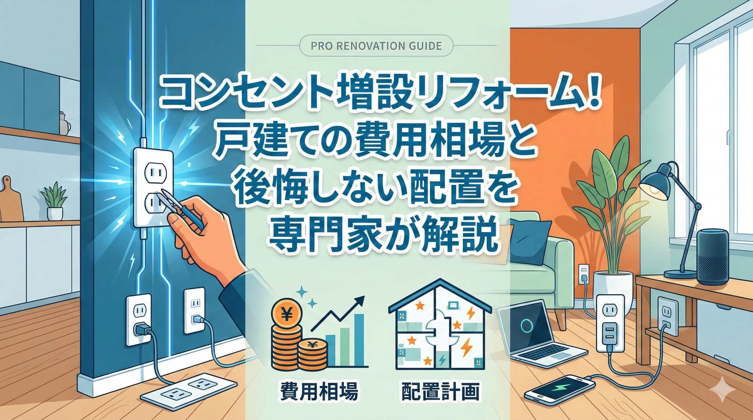 【福岡市】コンセント増設リフォーム！戸建ての費用相場と後悔しない配置を専門家が解説