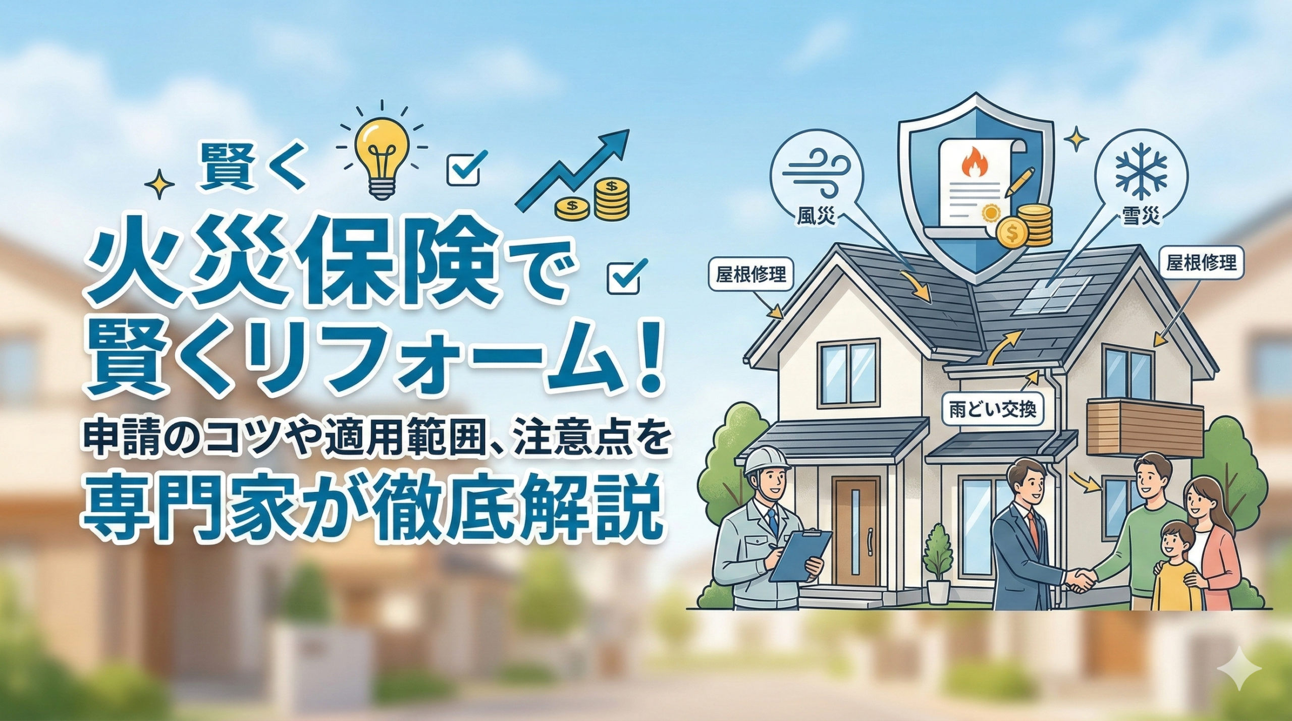 火災保険で賢くリフォーム！申請のコツや適用範囲、注意点を専門家が徹底解説