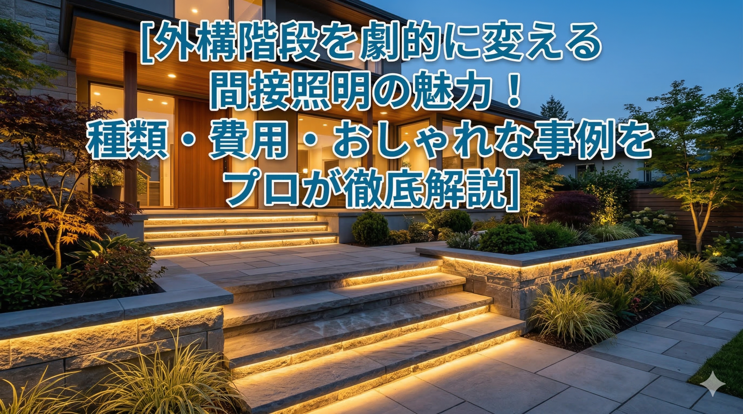 【福岡市】外構階段を劇的に変える間接照明の魅力！種類・費用・おしゃれな事例をプロが徹底解説