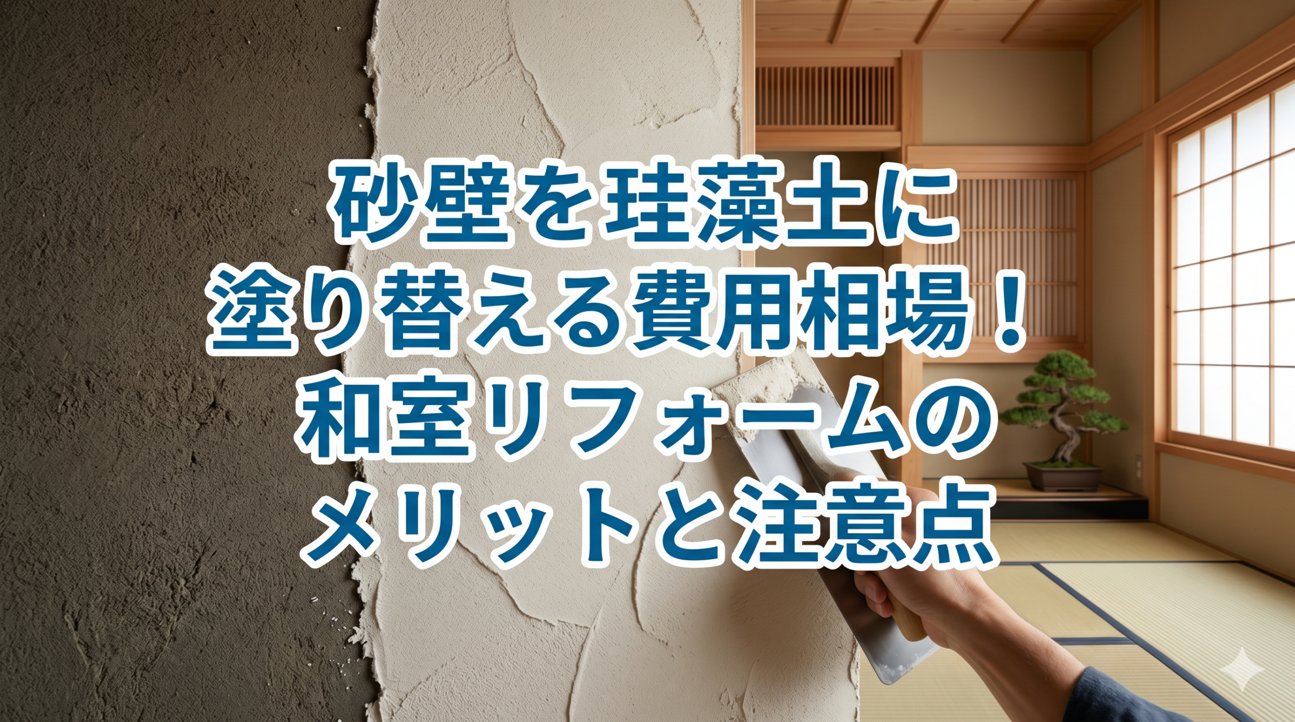 【福岡市】砂壁を珪藻土に塗り替える費用相場！和室リフォームのメリットと注意点