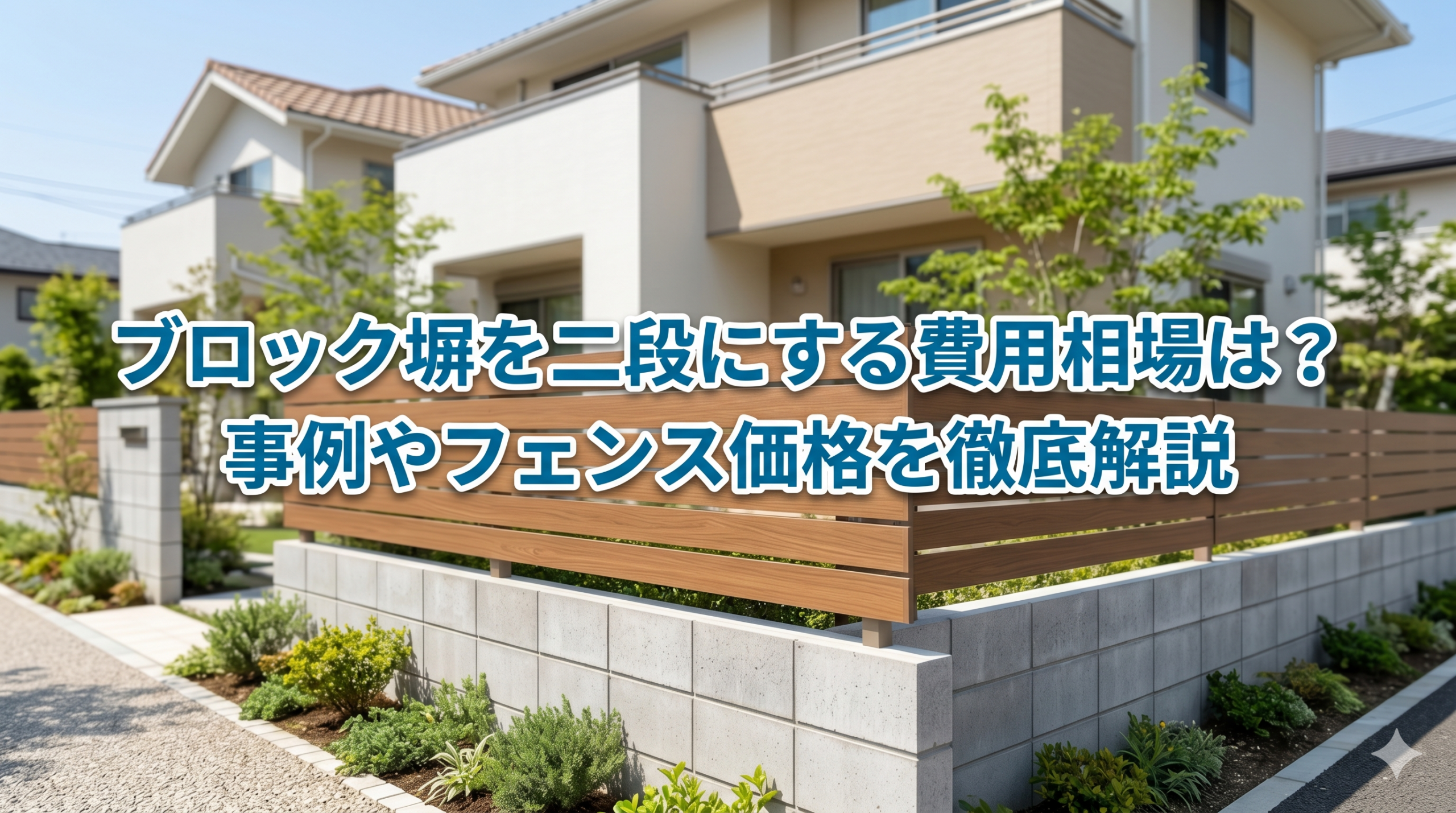 【福岡市】ブロック塀を二段にする費用相場は？事例やフェンス価格を徹底解説