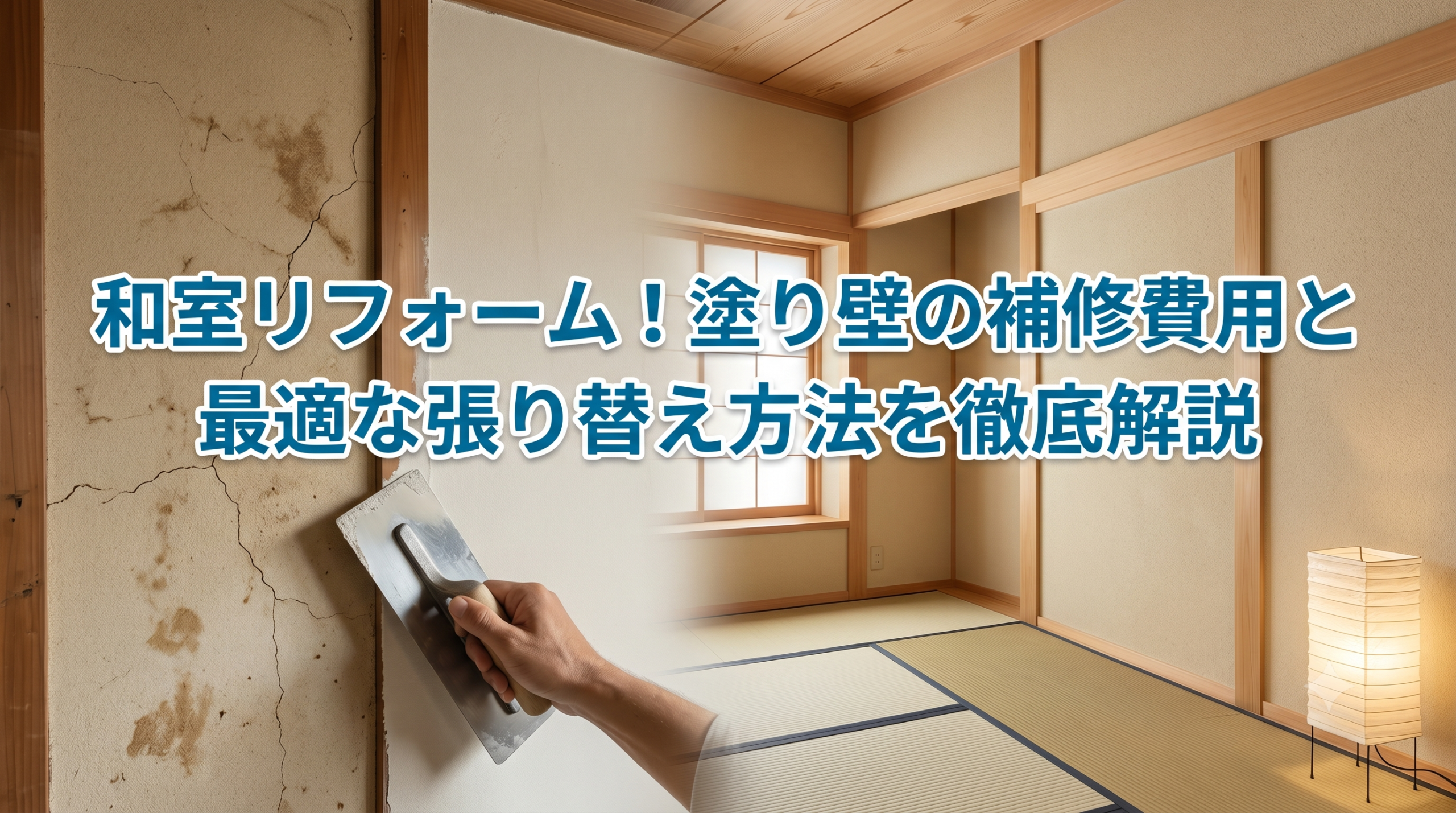 【福岡市】和室リフォーム！塗り壁の補修費用と最適な張り替え方法を徹底解説