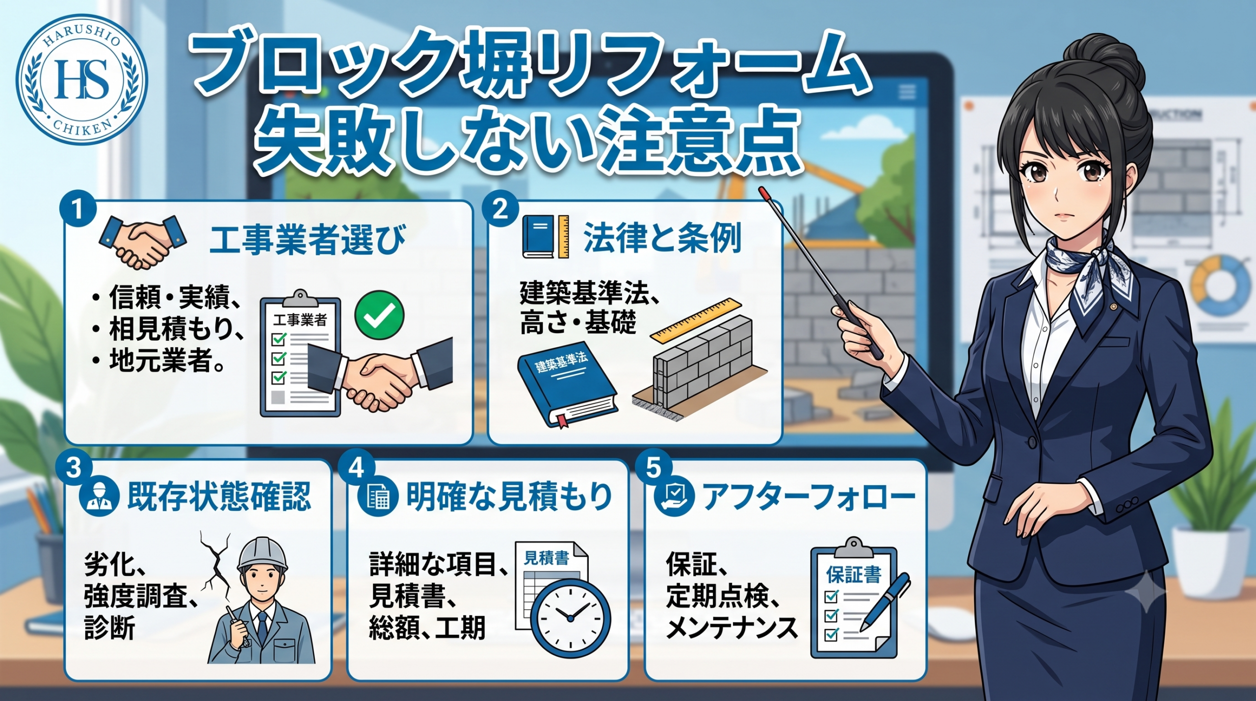 ブロック塀のリフォームで失敗しないための重要な注意点