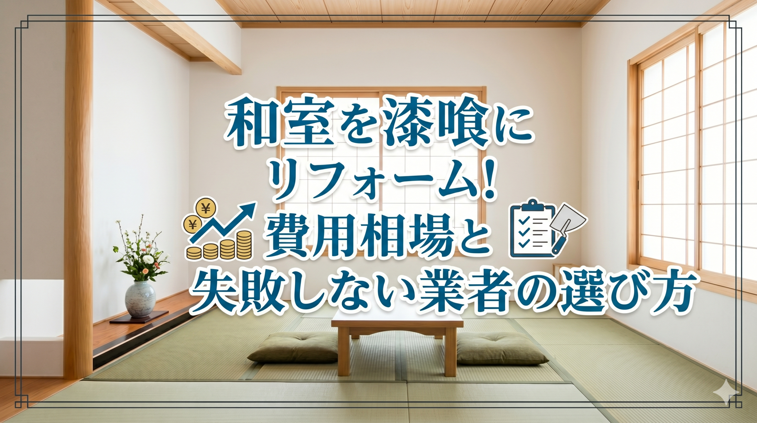 【福岡市】和室を漆喰にリフォーム！費用相場と失敗しない業者の選び方