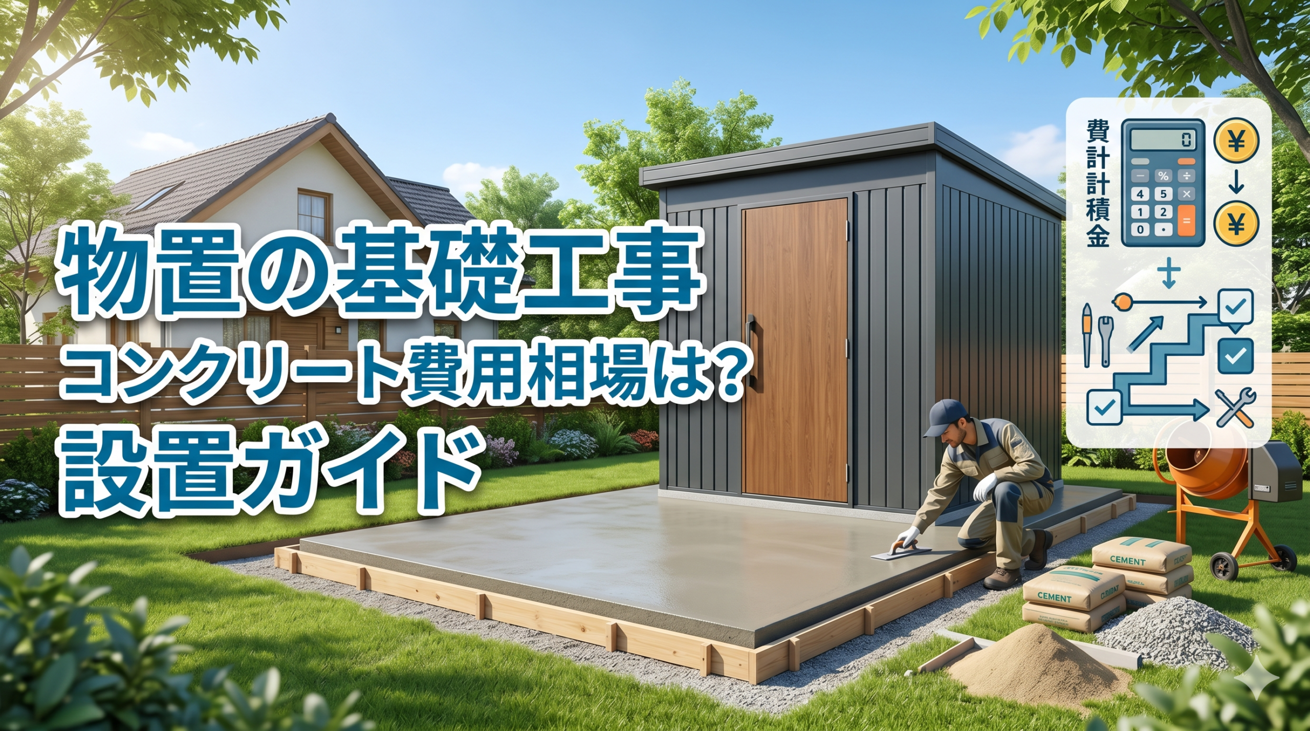 【福岡市】物置の基礎工事コンクリート費用相場は？設置ガイド