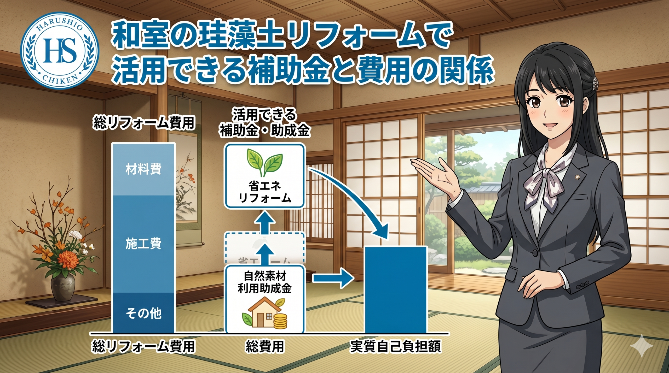 和室の珪藻土リフォームで活用できる補助金と費用の関係
