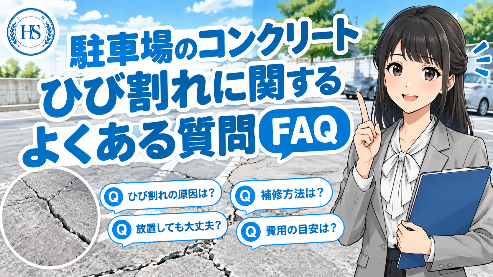 駐車場のコンクリートひび割れに関するよくある質問（FAQ）
