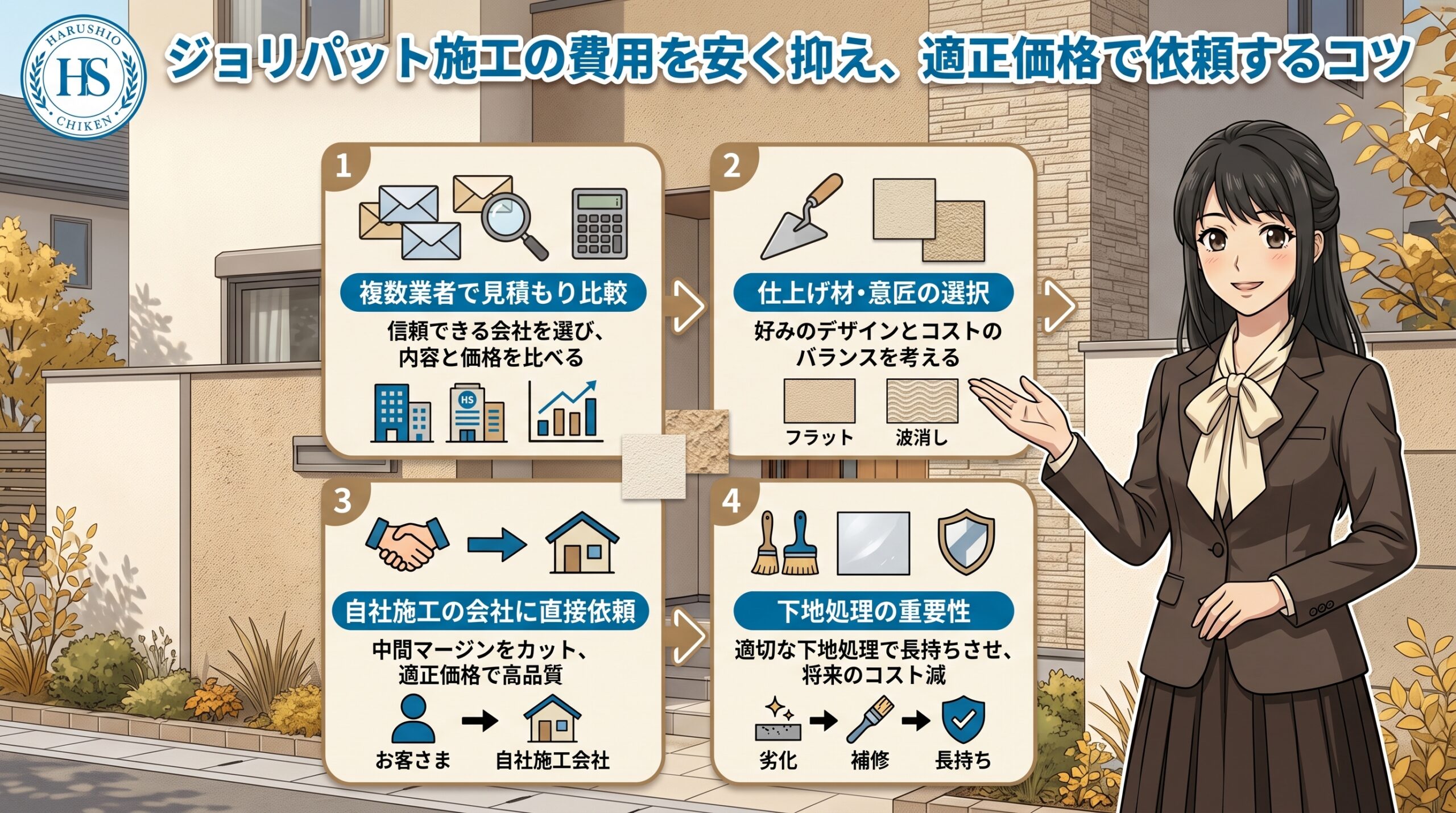 ジョリパット施工の費用を安く抑え、適正価格で依頼するコツ