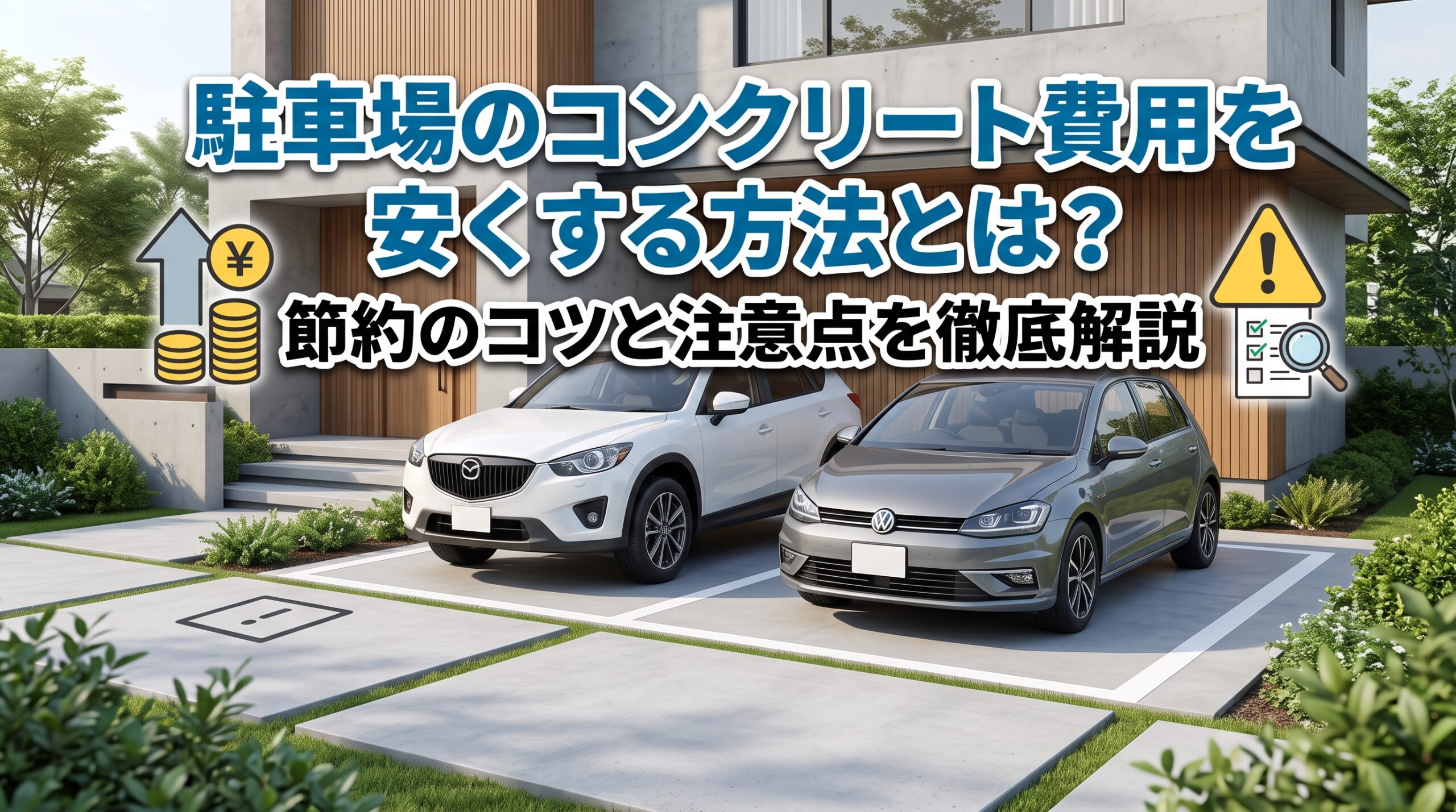 駐車場のコンクリート費用を安くする方法とは？節約のコツと注意点を徹底解説