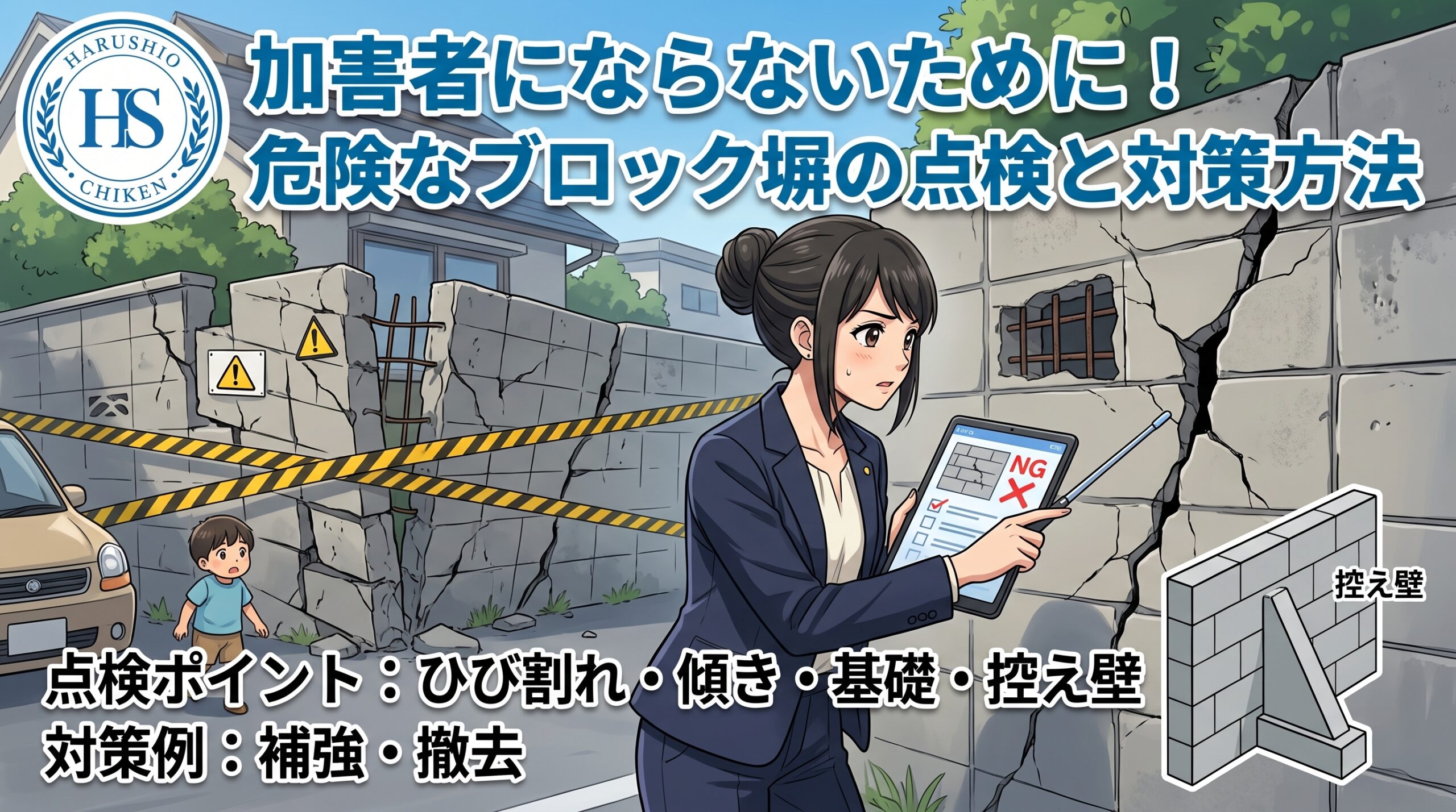 加害者にならないために！危険なブロック塀の点検と対策方法