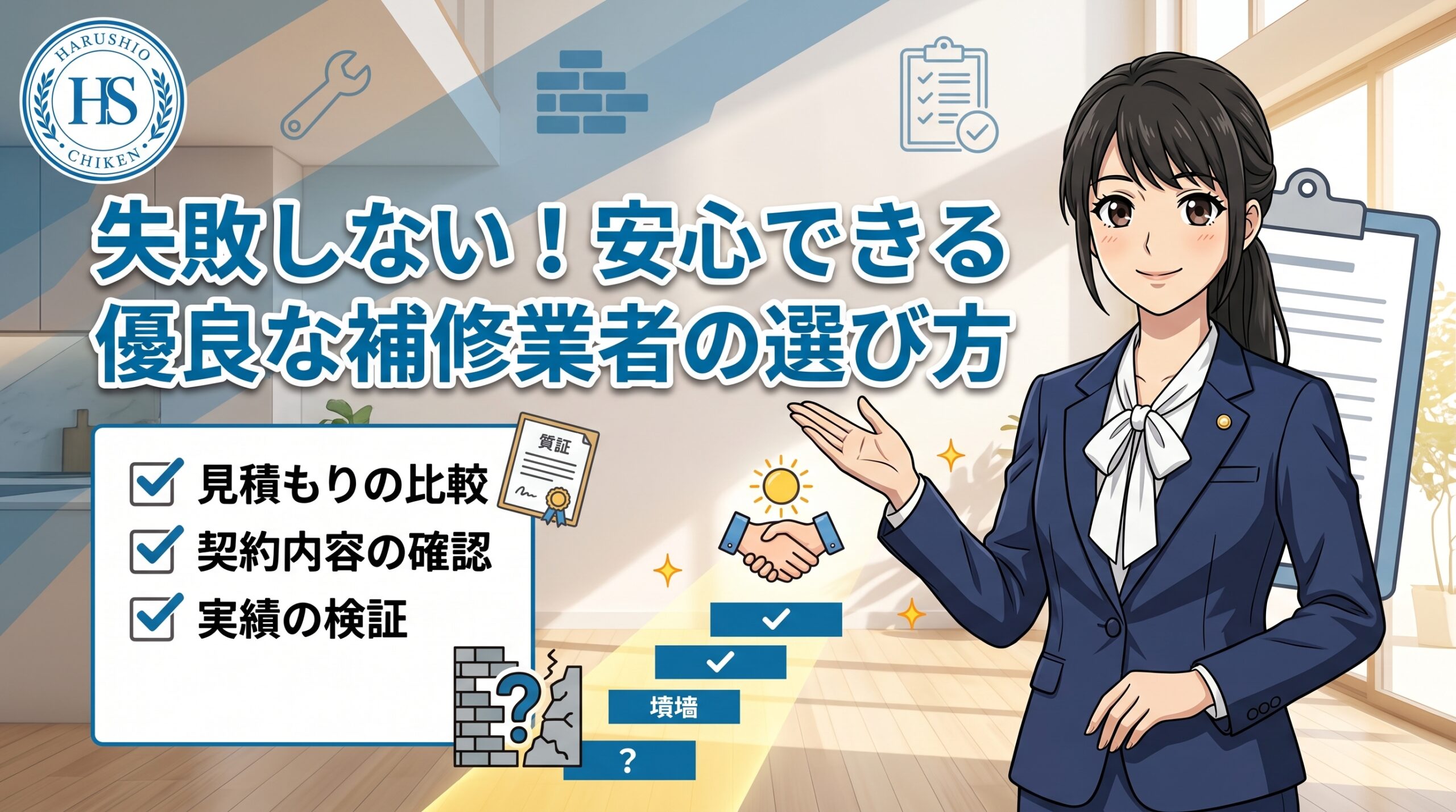 失敗しない!安心できる優良な補修業者の選び方
